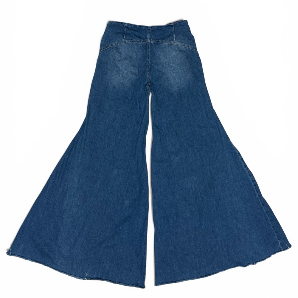 We The Free Dark Blue Wide Leg Flare Jeans - Picture 2 of 6